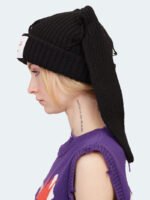Chunky Rabbit Beanie Black Backside