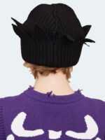 Chunky Crown Beanie Black Backside