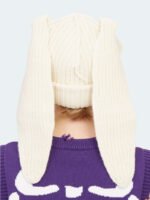 Chunky Rabbit Beanie Ecru Backside